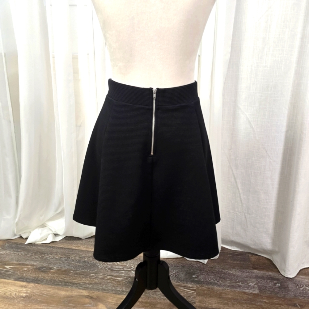 2/$30 Divided Black Mini Circle Skirt‎ Womens Size M Schoolgirl Dark Academia - Picture 4 of 10